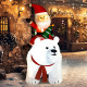 Outsunny 6.6ft Inflatable Santa Riding Polar Bear Decoration