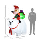 Outsunny 6.6ft Inflatable Santa Riding Polar Bear Decoration