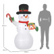 Outsunny 6ft Inflatable Christmas Snowman, with Accessories