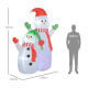 Outsunny 8ft Inflatable Snowman and Son Christmas Decoration