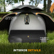 Outsunny Camping Tent with Self Inflatable Mattress, 1 Person Dome Tent with Removable Rainfly and Aluminium Frame, 2000mm Water