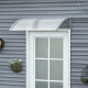 Outsunny Door Canopy Awning Outdoor Window Rain Shelter Cover for Front/Back Door Porch Clear 100 x 75cm