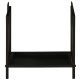 Outsunny Metal Firewood Log Holder Indoor Outdoor Firewood Rack Fireplace Wood Storage Shelf w/ Handles, Rust-Resistant, Black, 