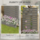 Outsunny Raised Bed for Garden, Planter with Trellis for Climbing Plants, Vines, Planter Box with Drainage Gap, Dark Grey