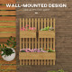 Outsunny Set of 2 Wall-mounted Wooden Garden Planters with Trellis, Drainage Holes and Movable Planter Boxes, Wall Raised Garden