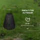 Outsunny Three-Level Solar Powered Rattan Lamp - Black