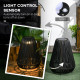 Outsunny Three-Level Solar Powered Rattan Lamp - Black