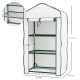 Outsunny Three-Tier Mini Greenhouse - White