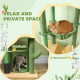 PawHut 225-255cm Height Adjustable Floor to Ceiling Cat Tree, Tall Cat Tower for Indoor Cats w/ Scratching Posts - Green