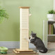 PawHut 3-in-1 Cat Scratching Post, 87cm Cat Scratcher w/ Track Ball Toy, Oak Tone