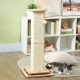 PawHut 3-in-1 Cat Scratching Post, 87cm Cat Scratcher w/ Track Ball Toy, Oak Tone