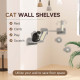 PawHut 3-Piece Cat Wall Furniture with Scratching Posts, Scratching Pads, Perches, Cat Wands, Toy Balls, Light Grey