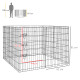 PawHut 8 Panel DIY Dog Pen with Door, for Dogs, Small Animals, Indoor/Outdoor Use, 91cm High