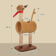 PawHut 98cm Deer Themed Cat Tree with Scratching Posts, Toy Ball, Tunnel, Brown