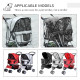 PawHut Pet Travel Stroller with Rain Cover, 3 Wheels Foldable Cat Dog Pushchair with Storage Basket and Cupholder for Small Mini