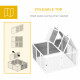 PawHut Rabbit Hutch with Openable Foldable Roof, Light Grey