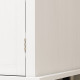 Rolling Kitchen Island Storage Trolley with Rubber Wood Top &amp; Drawers for Dining Room, White