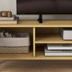 Scandinavian-Style TV Cabinet, with Storage - Wood-Effect/White