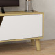 Scandinavian-Style TV Cabinet, with Storage - Wood-Effect/White