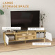 Scandinavian-Style TV Cabinet, with Storage - Wood-Effect/White