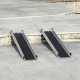 Set of Two 183cm Three-Level Aluminium Wheelchair Ramps