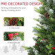 Set of Two 3ft Christmas Trees, with Lights, Berries and Pinecones