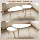 Set of Two Scandinavian-Style Coffee Tables - White