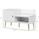 Shoe Storage Unit, with Padded Seat - White