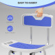 Shower Stool with Backrest, Height Adjustable Shower Chair with Anti-slip Foot Pads, Shower Head Holder, Blue