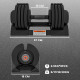 SPORTNOW 2 x 20KG Adjustable Dumbbells Set, 4-in-1 Weights Set with Storage Tray and Non-Slip Handle, Home Gym Fitness Equipment