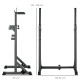 SPORTNOW Heavy Duty Barbell Squat Rack, Adjustable and Multifunctional Weight Power Stand, for Home, Gym - Black