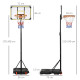 SPORTNOW Height Adjustable Basketball Hoop and Stand with Firm Backboard and Weighted Base, Portable on Wheels, Yellow