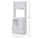 Tall Kitchen Cupboard, Kitchen Cabinet with Doors, Shelves, Drawer and Open Countertop, Storage Cabinet for Living Room, Dining 