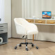 Teddy Fleece Swivel Office Chair - Cream