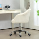 Teddy Fleece Swivel Office Chair - Cream