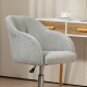 Teddy Fleece Swivel Office Chair - Grey