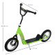 Teen Kids Stunt Scooter w/ Adjustable Handlebar, 12 Inch Rubber Tyres, Dual Brakes, Green