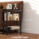 Three Shelf Industrial Side Table, Black