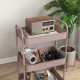 Three-Tier Steel Storage Trolley - Pink