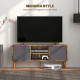 TV Cabinet Stand Unit for TVs up to 50&#039;&#039; with Foldable Drawers, Entertainment Centre for Living Room Rustic Brown