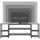 TV Unit Cabinet for TVs up to 60 Inches, Industrial TV Stand with Storage Shelves for Living Room, Brown and Grey