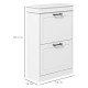 Two-Drawer Minimalistic Shoe Storage Cabinet, for 10 Shoes