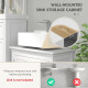 Under Sink Bathroom Cabinet, Freestanding Bathroom Sink Cabinet with Adjustable Shelf for Wall-Mounted Sinks, 60 x 30 x 60cm, Wh