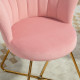 Velvet-Feel Lotus Petal Accent Chair - Pink