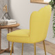 Velvet-Feel Shell Accent Chair - Yellow