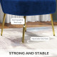 Velvet-Feel Tub Accent Chair - Dark Blue