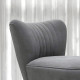 Velvet-Feel Tub Accent Chair - Grey