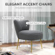 Velvet-Feel Tub Accent Chair - Grey