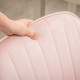 Velvet-Feel Tub Office Chair, with Seat Cushion - Pink