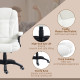 Vinsetto Boucle Six-Point Massage Office Chair - White